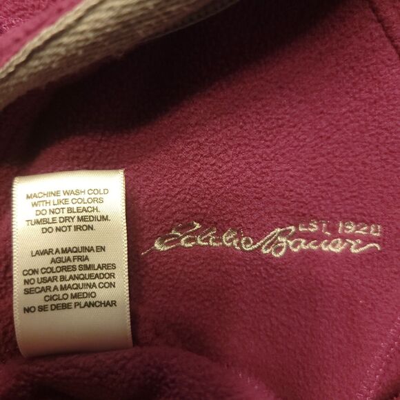 Eddie Bauer Kids Size 12 (L) Purple Fleece Pullover 1/4 Zip Youth Sweater Top - Picture 7 of 8